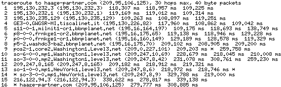 traceroute www.haage-partner.com